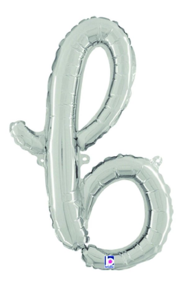 Silver Script Letter B