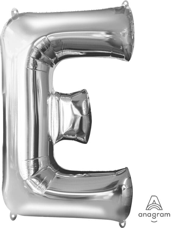 16" Silver Letter E