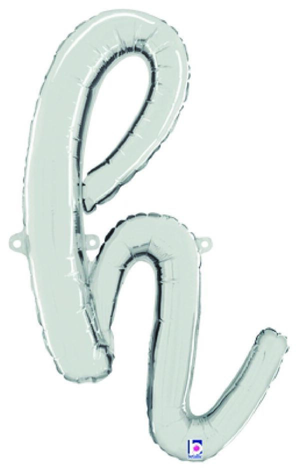 Silver Script Letter H