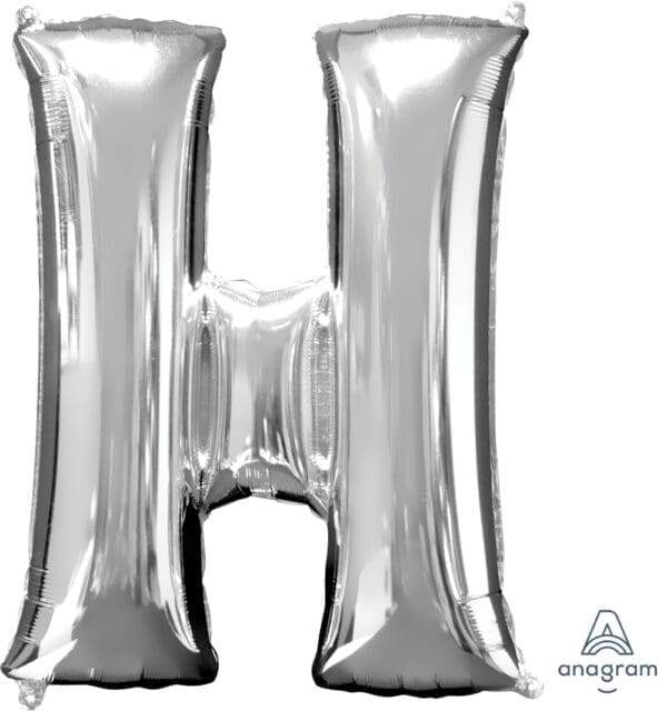 16" Silver Letter H