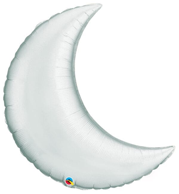 35" Silver Crescent Moon