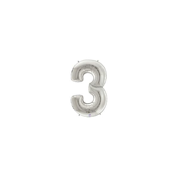 60" Silver Number 3 - Image 2