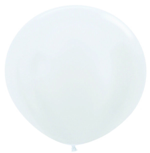 24" Pearl White Balloons - Image 2