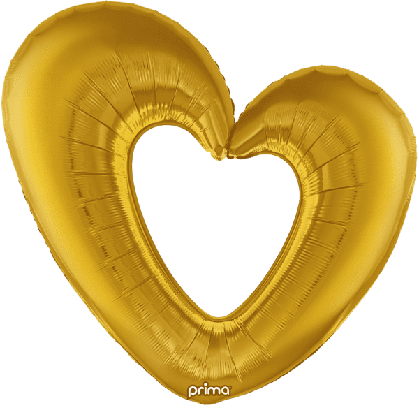 40" Gold Open Heart