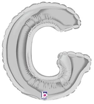 40" LETTER G SILVER FOIL BALLOON