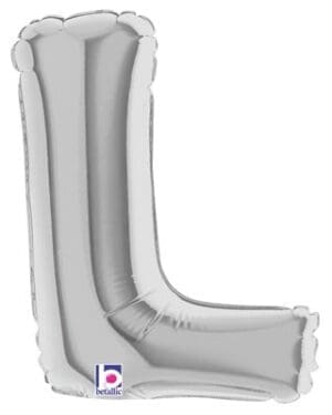 40" LETTER L SILVER FOIL BALLOON