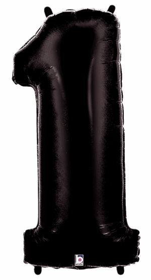 34" NUMBER 1 BLACK