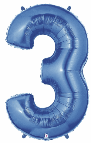 34" NUMBER 3 BLUE