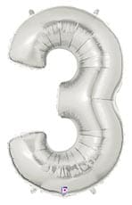 40" Silver Number 3