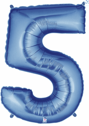 40" Blue Number 5