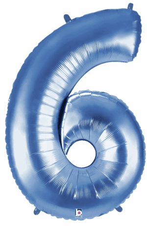 40" Blue Number 6