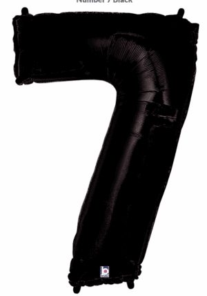 34" NUMBER 7 BLACK