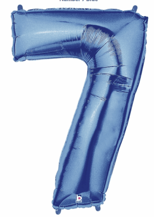 34" NUMBER 7 BLUE