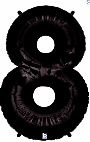 34" NUMBER 8 BLACK