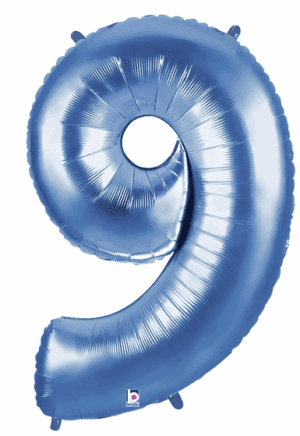 34" NUMBER 9 BLUE