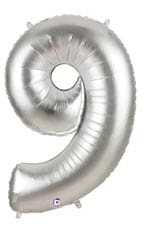 40" Silver Number 9