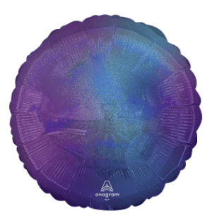 18" Holographic Blue Aura Stardust Ombre Round
