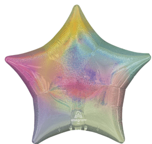 19" Holographic Pastel Stardust Ombre Star