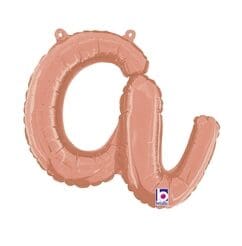 Rose Gold Script Letter A