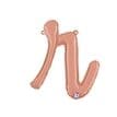 Rose Gold Script Letter R