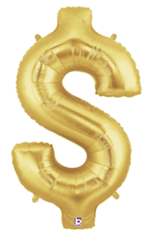 40" Gold Dollar Sign